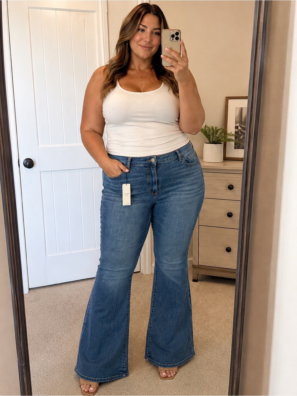 Judy Blue Medium Wash Flare Jeans NWT
